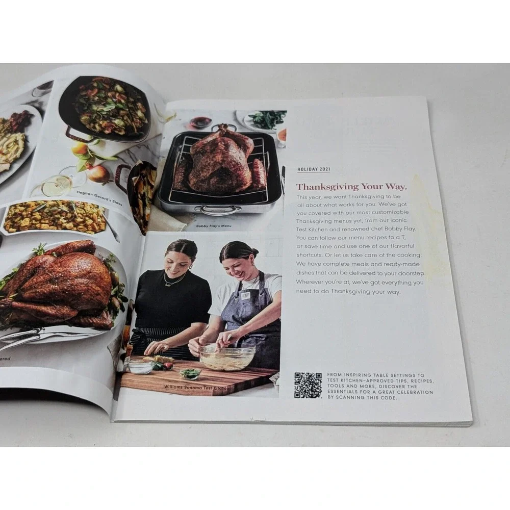 Williams Sonoma Catalog Holiday 2021 Look Book  Thanksgiving Kitchen Decor VTG‎